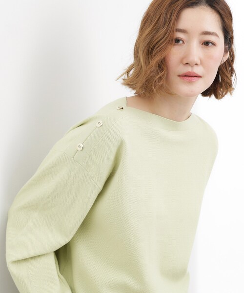 grove(グローブ)の「【おうちで洗える】顔周りすっきり、ボートネックニット(ニット/セーター・レディース・オフホワイト/グレー/レッド系1/ホワイト系7/グリーン系・05/04/03/02/01)」の20枚目の写真