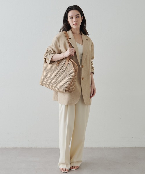 IACUCCI（イアクッチ）の「【予約】アクイローネ PAGLIA CATENA/CERVO（トートバッグ・レディース・キャメル・FREE）」の3枚目の写真