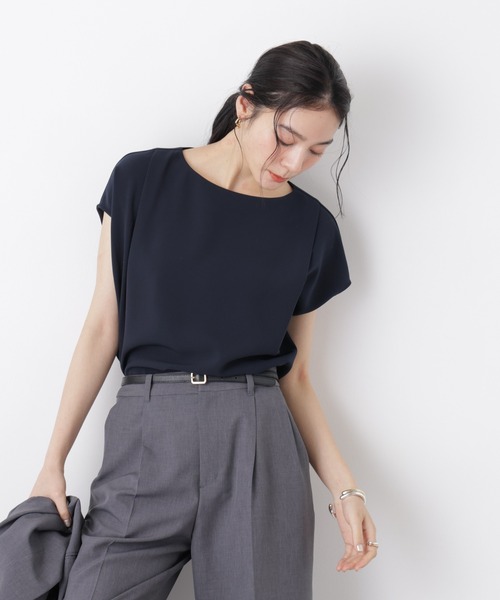 DressT / Boatneck Tuck Cropped Blouse — блуза‑платье