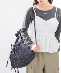 Honeys（ハニーズ）の「リボン付ナップサック（バックパック/リュック）」