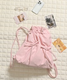 Honeys（ハニーズ）の「リボン付ナップサック（バックパック/リュック）」