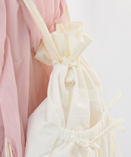 Honeys（ハニーズ）の「リボン付ナップサック（バックパック/リュック・レディース・ホワイト系その他/ピンク/サックスブルー/ブラック/ブラック系その他・FREE）」の12枚目の写真