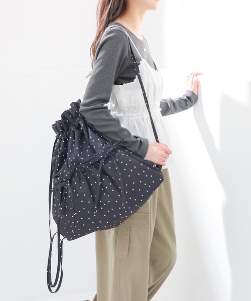 Honeys（ハニーズ）の「リボン付ナップサック（バックパック/リュック・レディース・ホワイト系その他/ピンク/サックスブルー/ブラック/ブラック系その他・FREE）」の14枚目の写真