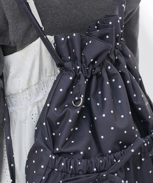 Honeys（ハニーズ）の「リボン付ナップサック（バックパック/リュック・レディース・ホワイト系その他/ピンク/サックスブルー/ブラック/ブラック系その他・FREE）」の19枚目の写真