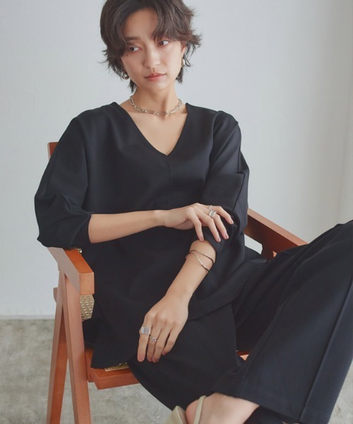 RASW（ラス）の「[RASW]2wayハイストレッチ多機能ドルマントップス（Tシャツ/カットソー・レディース・オフホワイト/ブラック・M/L）」の22枚目の写真
