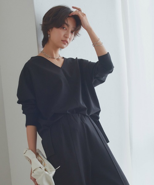 RASW（ラス）の「[RASW]2wayハイストレッチ多機能ドルマントップス（Tシャツ/カットソー・レディース・オフホワイト/ブラック・M/L）」の16枚目の写真