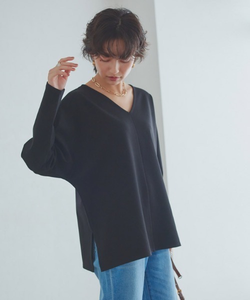 RASW（ラス）の「[RASW]2wayハイストレッチ多機能ドルマントップス（Tシャツ/カットソー・レディース・オフホワイト/ブラック・M/L）」の9枚目の写真