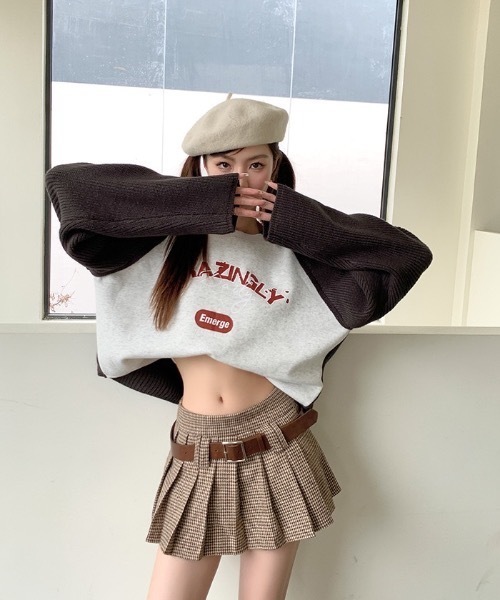 FUNdaysion（ファンデイション）の「【Y2K】ベルトチェックミニスカート（スカート・レディース・ブラウン・M）」の17枚目の写真