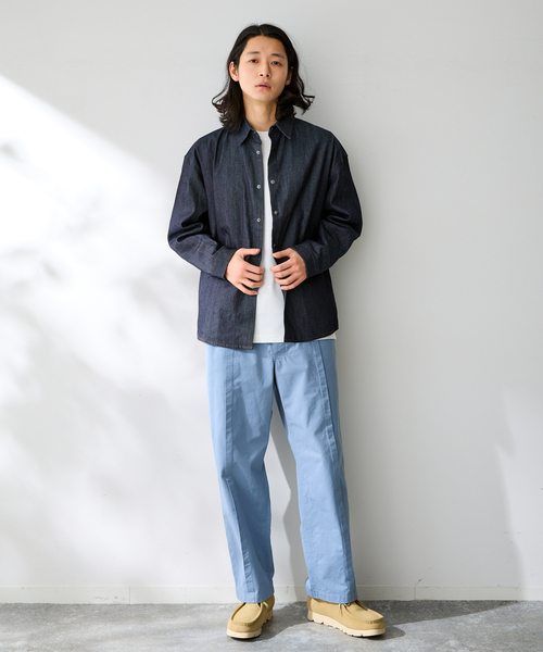 B.C STOCK（ベーセーストック）の「8 oz デニム スナップシャツジャケット（シャツ/ブラウス・メンズ・ブラック/ネイビー・LARGE/MEDIUM）」の7枚目の写真
