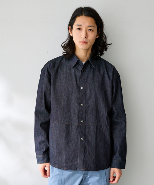 B.C STOCK（ベーセーストック）の「8 oz デニム スナップシャツジャケット（シャツ/ブラウス・メンズ・ブラック/ネイビー・LARGE/MEDIUM）」の8枚目の写真