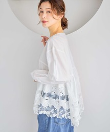 studio CLIP | 裾刺繍レースヘムブラウス(シャツ/ブラウス)