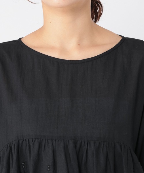 studio CLIP(スタディオクリップ)の「裾刺繍レースヘムブラウス(シャツ/ブラウス・レディース・ブラック/オフホワイト・FREE)」の16枚目の写真