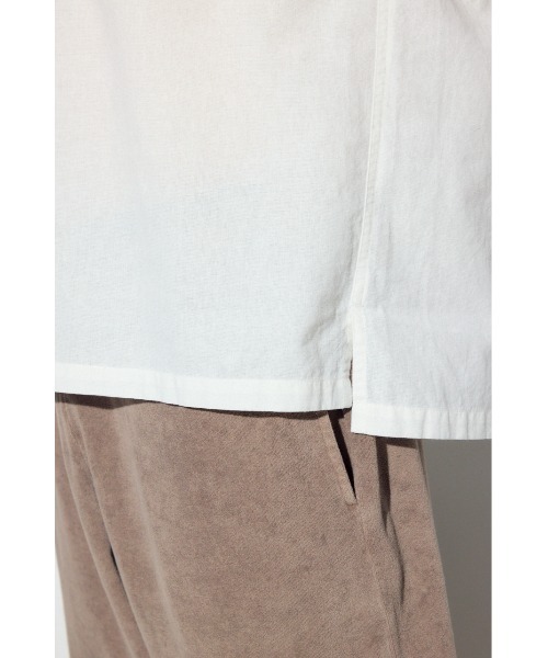 AZUL by moussy(アズールバイマウジー)の「フレンチリネンCOOLMAXスキッパーシャツ(シャツ/ブラウス・メンズ・ブラック/カーキ/ホワイト・MEDIUM/LARGE)」の8枚目の写真