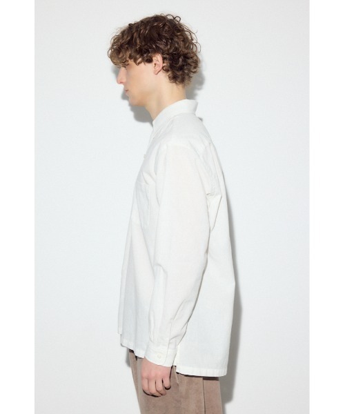 AZUL by moussy(アズールバイマウジー)の「フレンチリネンCOOLMAXスキッパーシャツ(シャツ/ブラウス・メンズ・ブラック/カーキ/ホワイト・MEDIUM/LARGE)」の11枚目の写真