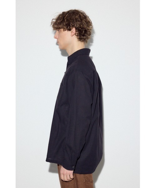 AZUL by moussy(アズールバイマウジー)の「フレンチリネンCOOLMAXスキッパーシャツ(シャツ/ブラウス・メンズ・ブラック/カーキ/ホワイト・MEDIUM/LARGE)」の20枚目の写真