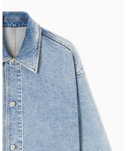 EMPORIO ARMANI(エンポリオアルマーニ)の「【エンポリオ アルマーニ】Icon ジャケット ストレッチドリル(デニムジャケット・メンズ・ライトブルー・46/50)」の3枚目の写真
