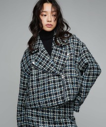 Narcissus | 【Narcissus/PICCIN】ツイードライダースジャケット(ライダースジャケット)