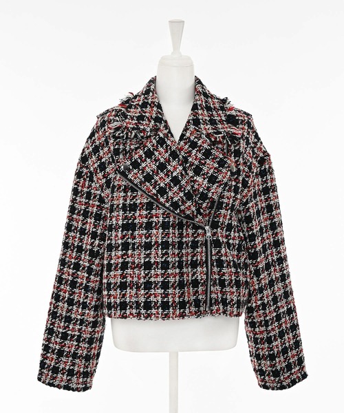 Narcissus(ナルシス)の「【Narcissus/PICCIN】ツイードライダースジャケット(ライダースジャケット・レディース・ブルー・FREE)」の9枚目の写真