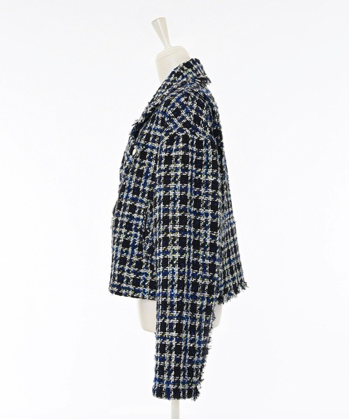 Narcissus(ナルシス)の「【Narcissus/PICCIN】ツイードライダースジャケット(ライダースジャケット・レディース・ブルー・FREE)」の17枚目の写真