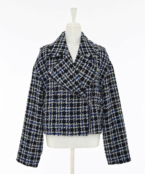 Narcissus(ナルシス)の「【Narcissus/PICCIN】ツイードライダースジャケット(ライダースジャケット・レディース・ブルー・FREE)」の16枚目の写真