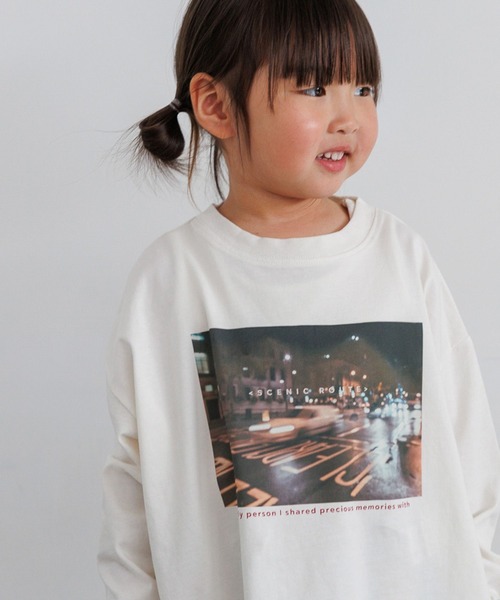 LOWRYS FARM（ローリーズファーム）の「ロゴフォトロンＴ　656104（Tシャツ/カットソー・キッズ・チャコールグレー/オフホワイト/アイボリー/ピンクベージュ・130cm/110cm/140cm/150cm/120cm）」の11枚目の写真