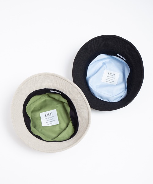 RACAL（ラカル）の「Washable Linen Canvas Bucket Hat / ウォッシャブルリネンキャンバスバケットハット（ハット・メンズ・ベージュ/ブラック・MEDIUM/LARGE）」の3枚目の写真