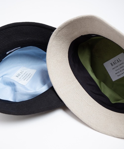 RACAL（ラカル）の「Washable Linen Canvas Bucket Hat / ウォッシャブルリネンキャンバスバケットハット（ハット・メンズ・ベージュ/ブラック・MEDIUM/LARGE）」の5枚目の写真