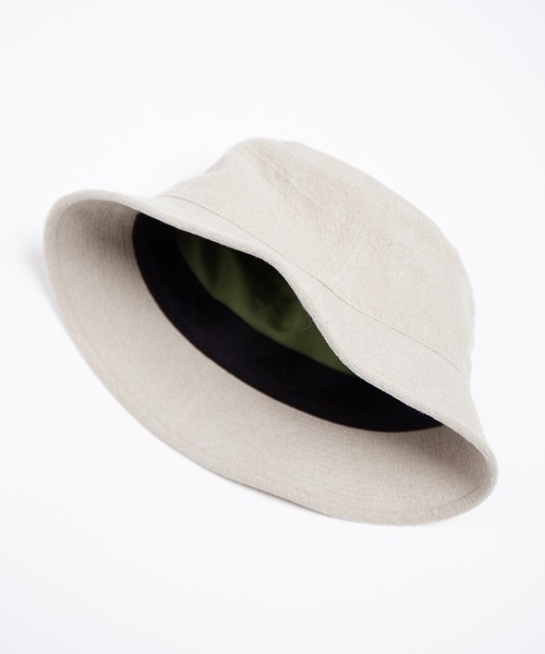 RACAL（ラカル）の「Washable Linen Canvas Bucket Hat / ウォッシャブルリネンキャンバスバケットハット（ハット・メンズ・ベージュ/ブラック・MEDIUM/LARGE）」の7枚目の写真