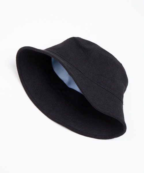 RACAL（ラカル）の「Washable Linen Canvas Bucket Hat / ウォッシャブルリネンキャンバスバケットハット（ハット・メンズ・ベージュ/ブラック・MEDIUM/LARGE）」の8枚目の写真