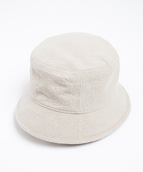 RACAL（ラカル）の「Washable Linen Canvas Bucket Hat / ウォッシャブルリネンキャンバスバケットハット（ハット・メンズ・ベージュ/ブラック・MEDIUM/LARGE）」の10枚目の写真