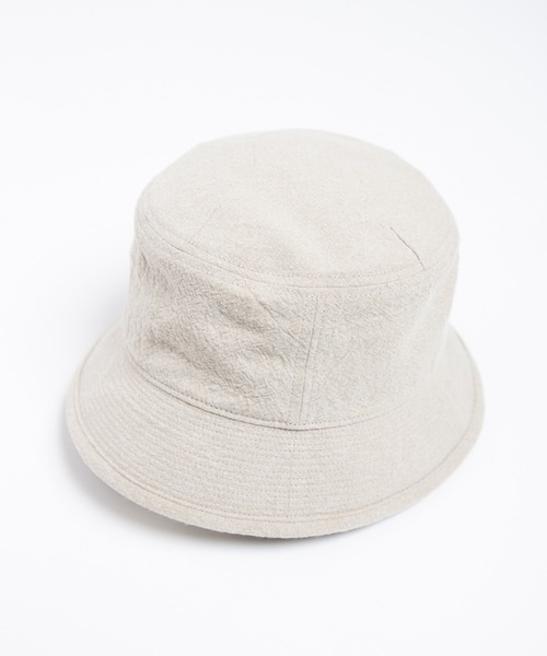RACAL（ラカル）の「Washable Linen Canvas Bucket Hat / ウォッシャブルリネンキャンバスバケットハット（ハット・メンズ・ベージュ/ブラック・MEDIUM/LARGE）」の11枚目の写真
