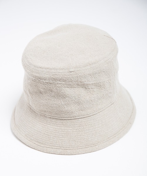 RACAL（ラカル）の「Washable Linen Canvas Bucket Hat / ウォッシャブルリネンキャンバスバケットハット（ハット・メンズ・ベージュ/ブラック・MEDIUM/LARGE）」の12枚目の写真