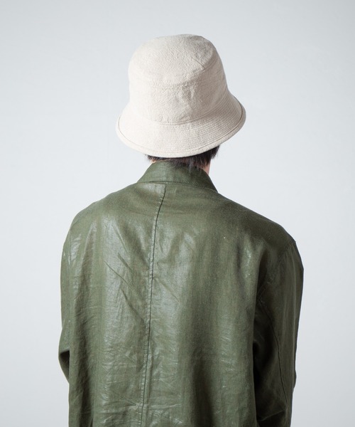RACAL（ラカル）の「Washable Linen Canvas Bucket Hat / ウォッシャブルリネンキャンバスバケットハット（ハット・メンズ・ベージュ/ブラック・MEDIUM/LARGE）」の18枚目の写真