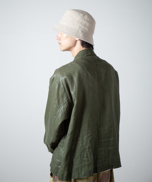 RACAL（ラカル）の「Washable Linen Canvas Bucket Hat / ウォッシャブルリネンキャンバスバケットハット（ハット・メンズ・ベージュ/ブラック・MEDIUM/LARGE）」の19枚目の写真