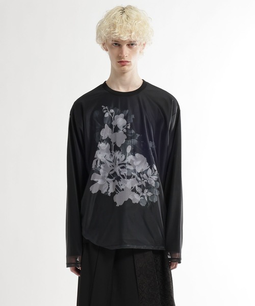 HARE（ハレ）の「シアーレイヤードプリントカット(HARE)（Tシャツ/カットソー・メンズ・グレー/ブラック・FREE）」の12枚目の写真