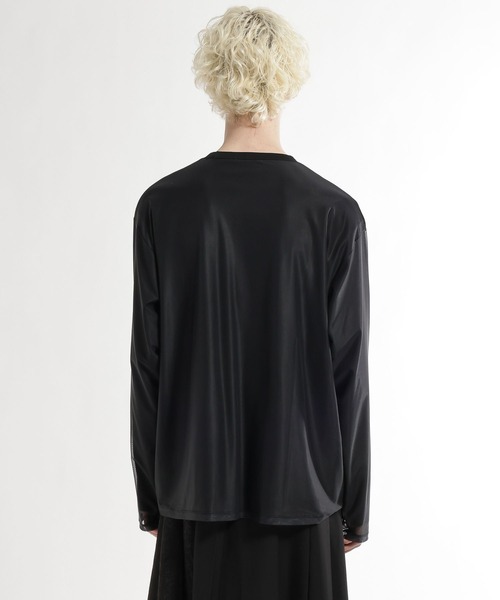 HARE（ハレ）の「シアーレイヤードプリントカット(HARE)（Tシャツ/カットソー・メンズ・グレー/ブラック・FREE）」の14枚目の写真