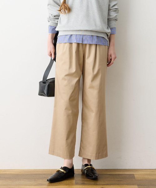 LE SOUK HOLIDAY(ルスークホリデー)の「タックワイドパンツ【ウエストゴム・接触冷感・ストレッチ素材】(その他パンツ・レディース・ブラック/オフホワイト/ピンク/ライトグリーン/ベージュ・M/L)」の22枚目の写真