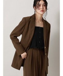 CIS.（シス）の「CIS. ベルテッドテーラードジャケット ウォッシャブル ドライウーステッドライク 無地（テーラードジャケット）」