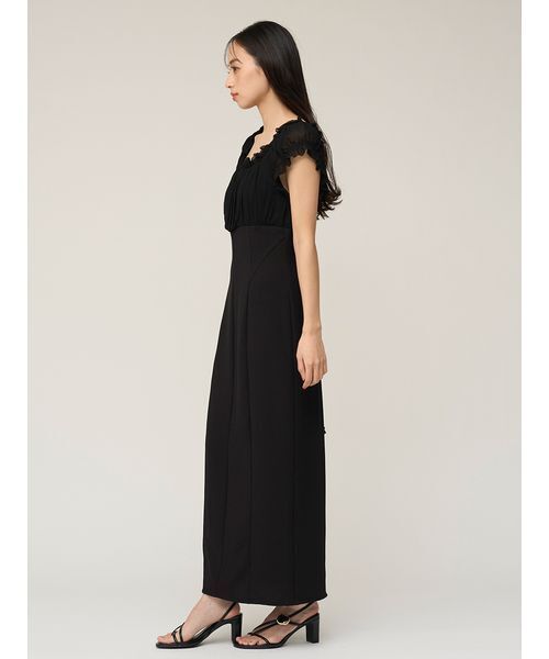 SNIDEL(スナイデル)の「シアーギャザードッキングワンピース(ワンピース・レディース・ミント/ドット/ブラック・0/1)」の7枚目の写真