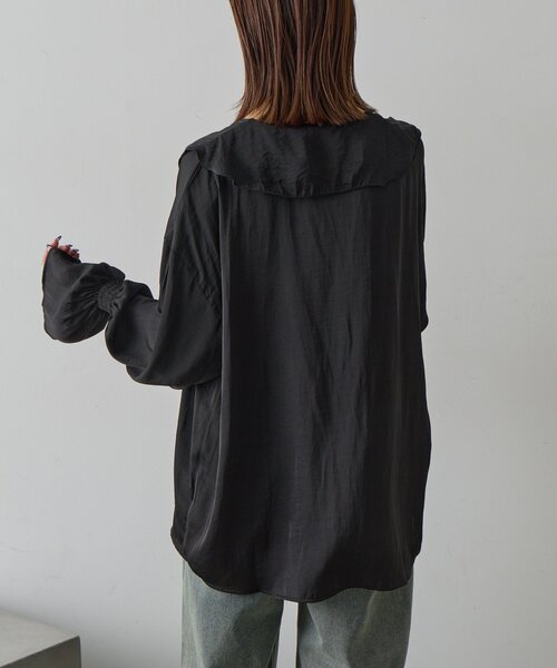 goocy（グーシー）の「フリルブラウス（シャツ/ブラウス・レディース・ブラック/ホワイト・FREE）」の13枚目の写真