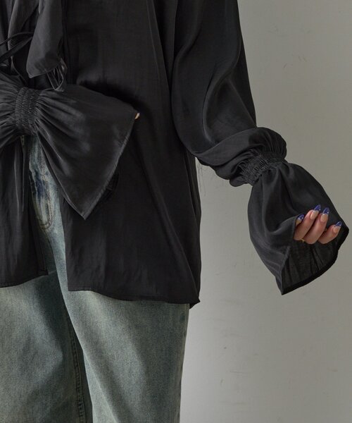 goocy（グーシー）の「フリルブラウス（シャツ/ブラウス・レディース・ブラック/ホワイト・FREE）」の15枚目の写真