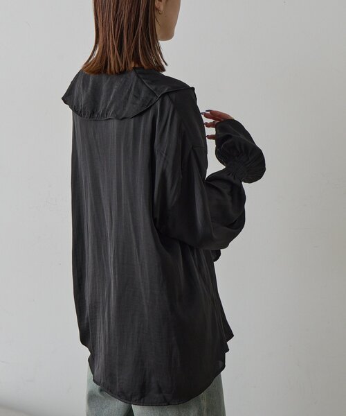 goocy（グーシー）の「フリルブラウス（シャツ/ブラウス・レディース・ブラック/ホワイト・FREE）」の16枚目の写真