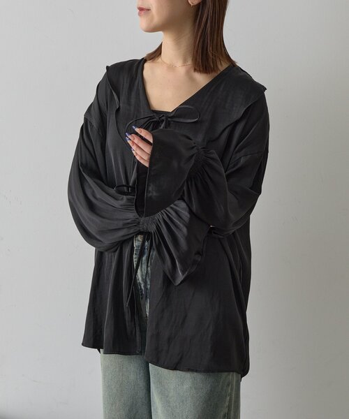 goocy（グーシー）の「フリルブラウス（シャツ/ブラウス・レディース・ブラック/ホワイト・FREE）」の17枚目の写真