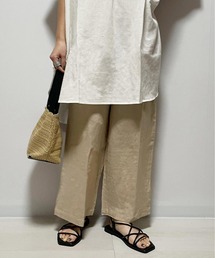 Fizz（フィズ）の「綿麻ミックスイージーワイドパンツ（その他パンツ）」