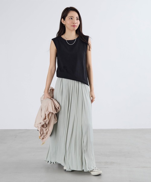 HANES（ヘインズ）の「【Hanes】スリーブレスTシャツ（Tシャツ/カットソー・レディース・オフホワイト/ブラック・FREE）」の20枚目の写真