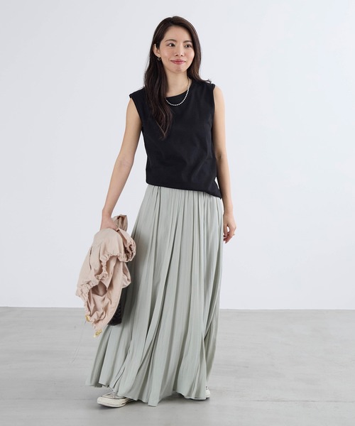 HANES（ヘインズ）の「【Hanes】スリーブレスTシャツ（Tシャツ/カットソー・レディース・オフホワイト/ブラック・FREE）」の21枚目の写真