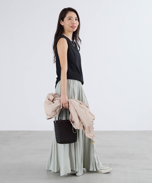 HANES（ヘインズ）の「【Hanes】スリーブレスTシャツ（Tシャツ/カットソー・レディース・オフホワイト/ブラック・FREE）」の22枚目の写真