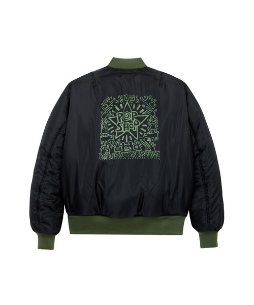 Alpha Industries（アルファインダストリーズ）の「Alpha Industries/アルファインダストリーズ/Keith Haring X Alpha MA-1 ALL REVERSIBLE/ キース へリング エムエーワン オール リバーシブル（MA-1・メンズ・セージグリーン・SMALL/MEDIUM/LARGE/X-LARGE）」の5枚目の写真