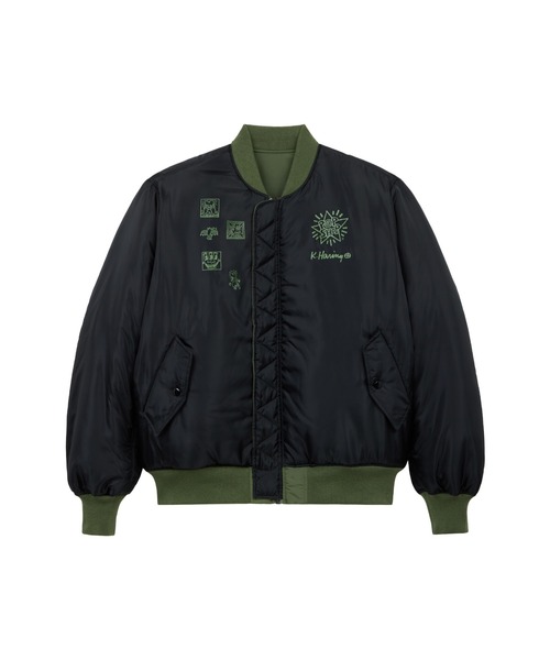 Alpha Industries（アルファインダストリーズ）の「Alpha Industries/アルファインダストリーズ/Keith Haring X Alpha MA-1 ALL REVERSIBLE/ キース へリング エムエーワン オール リバーシブル（MA-1・メンズ・セージグリーン・SMALL/MEDIUM/LARGE/X-LARGE）」の6枚目の写真