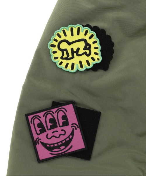 Alpha Industries（アルファインダストリーズ）の「Alpha Industries/アルファインダストリーズ/Keith Haring X Alpha MA-1 ALL REVERSIBLE/ キース へリング エムエーワン オール リバーシブル（MA-1・メンズ・セージグリーン・SMALL/MEDIUM/LARGE/X-LARGE）」の9枚目の写真